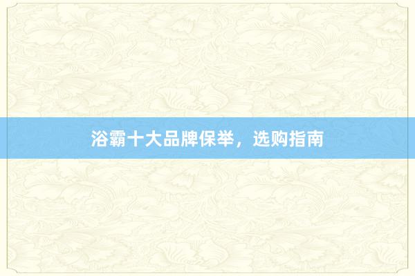 浴霸十大品牌保举，选购指南