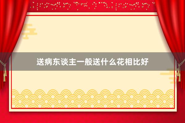 送病东谈主一般送什么花相比好