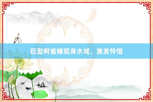 巨型鳄雀鳝现身水域，激发怜惜